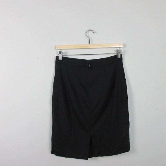Club Monaco Pencil Skirt Women's Size 4 Black Wool Blend Mini Office Work 192 - Picture 2 of 10